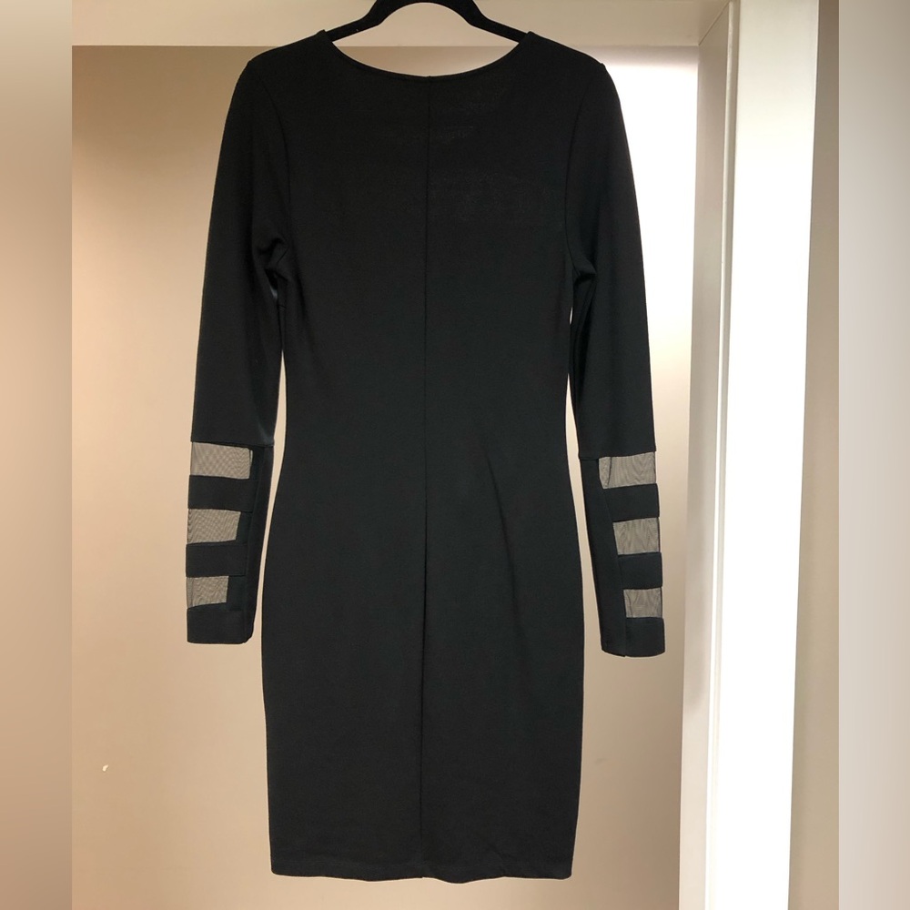 Venus Mesh Detail Bodycon Dress Black Size M